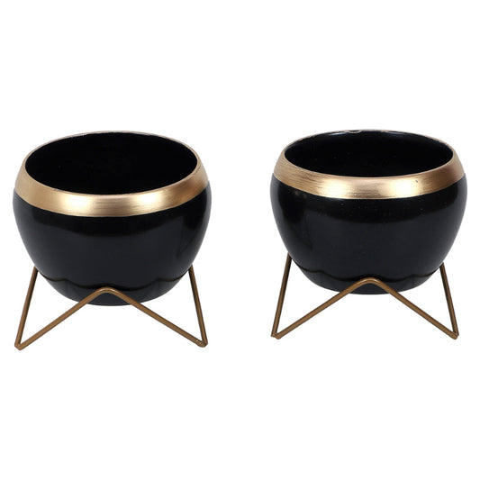 Apple Shape Metal Planters | Set of 2 | Multiple Colors