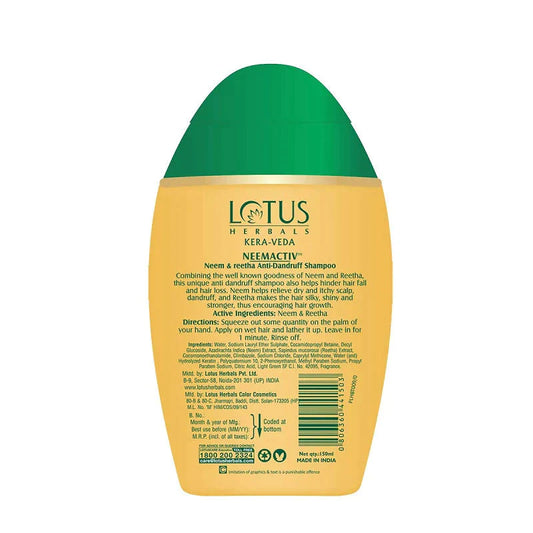 Lotus Herbals Kera-Veda Neemactiv Neem And Reetha Anti Dandruff Shampoo