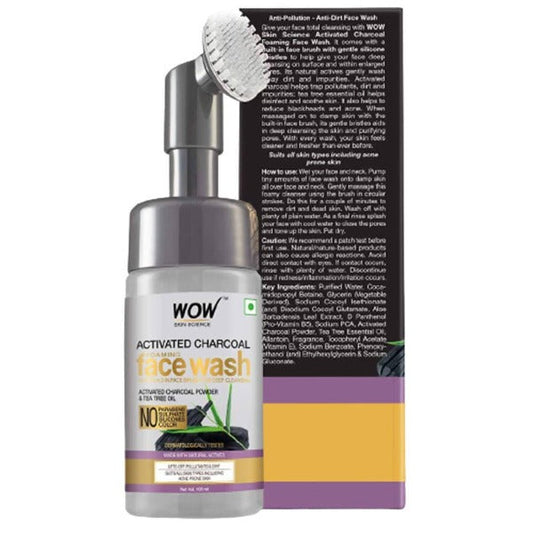 Wow Skin Science Charcoal Foaming Face Wash - 100 ml