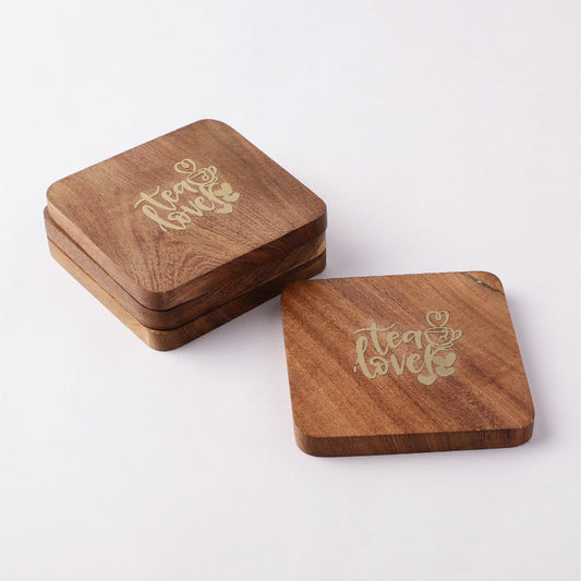 Natural Wood Coaster | Set of 4