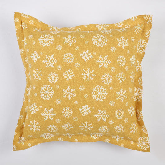 Cotton Printed Cushion Cover| Yellow |Set of 5