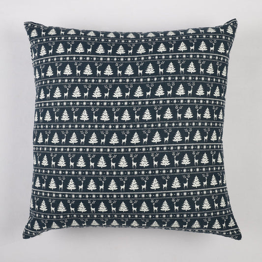 Cotton Two Way Printed Cushion Cover | Blue |Set of 5