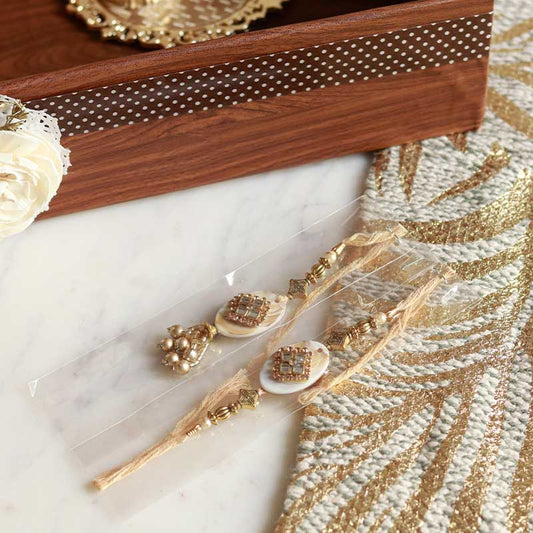 Brown Wooden Rakhi Hamper