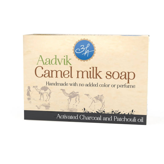 Aadvik Camel Milk Soap With Activated Charcoal And Patchouli Oil - 100 gms