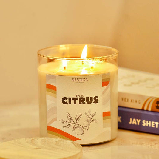 Fresh Citrus Scented Soy Candle