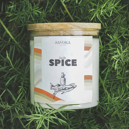 Oud Spice Scented Soy Candle