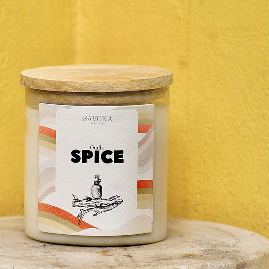 Oud Spice Scented Soy Candle