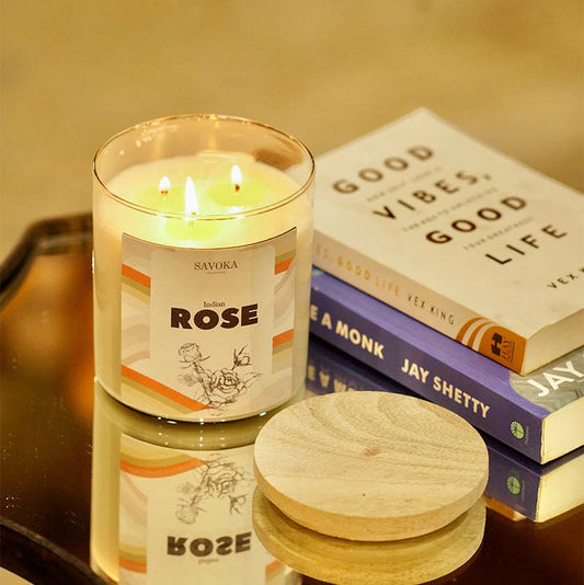 Indian Rose Scented Soy Candle