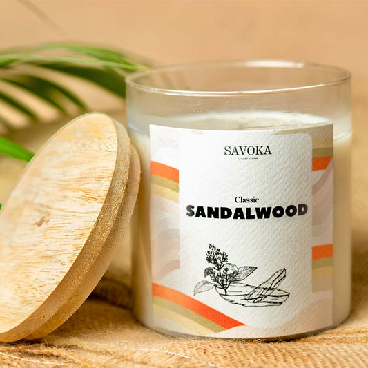 Classic Sandalwood Scented Soy Candle