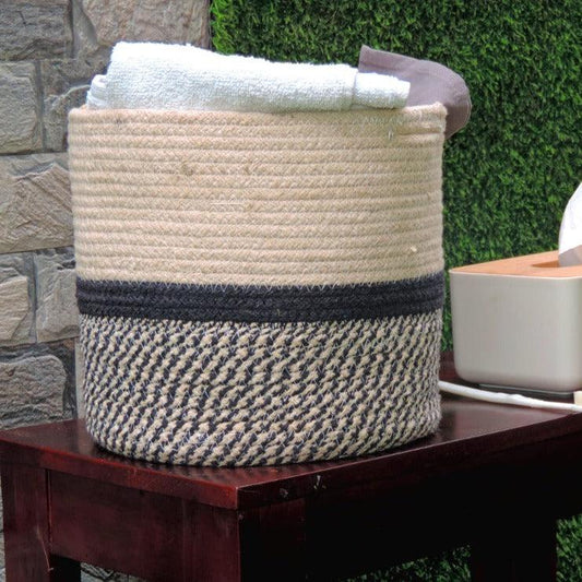 Tricolor Jute Storage basket  | Multiple Designs