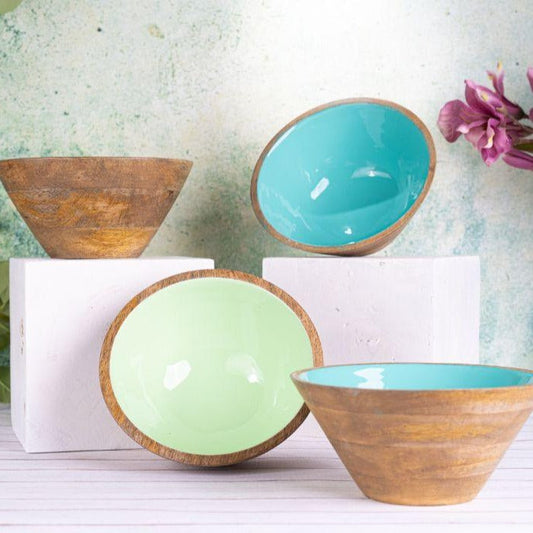 Wooden Serving Bowl | Multiple Colors