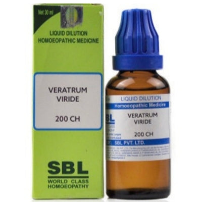 SBL Homeopathy Veratrum Viride Dilution - 30 ml