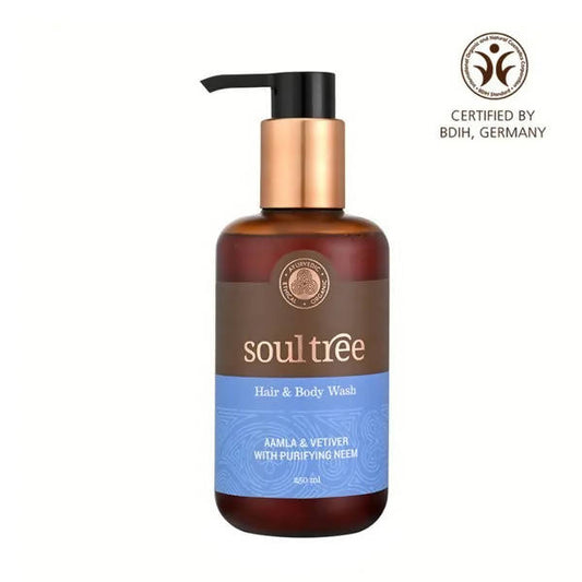 Soultree Hair & Body Wash - Aamla & Vetiver With Purifying Neem - 250 ml
