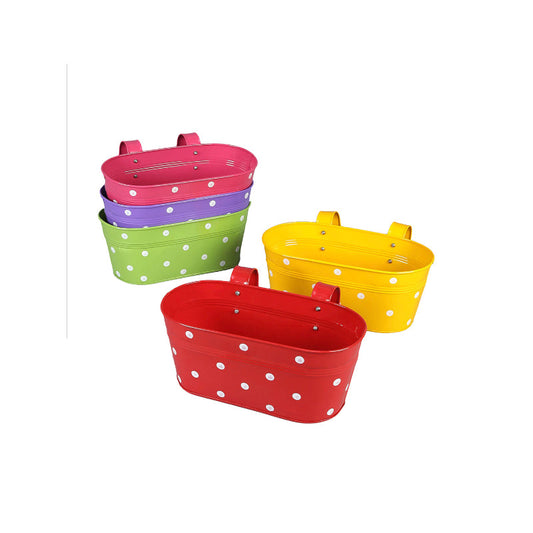 Polka Dot Oval Planters | Set of 5