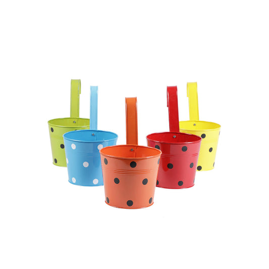 Polka Dot Round Planters | Set of 5