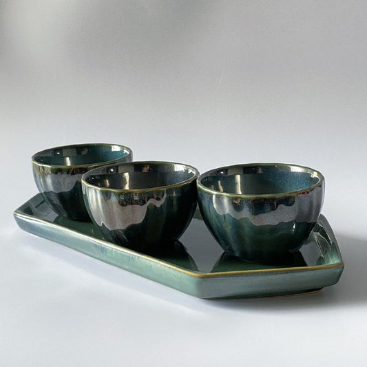 Handmade Ceramic Snacks Bowl Set