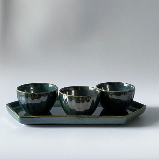 Handmade Ceramic Snacks Bowl Set