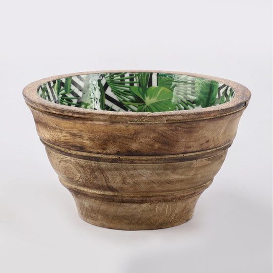 Wooden Meena Salad Bowl | Green