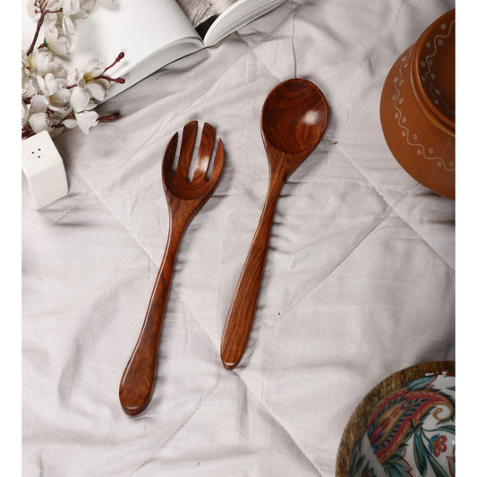 Burnt wood Serving Spoons | Set Of 2