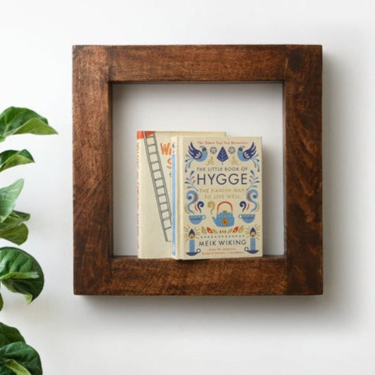 Wooden Square Wall Shelf