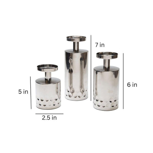 Daimond Candle Stand | Set of 3