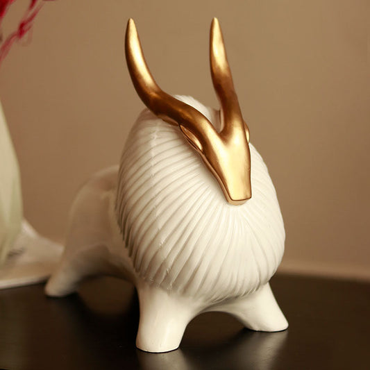 Golden Horned Yak Sculpture | Multiple Colors