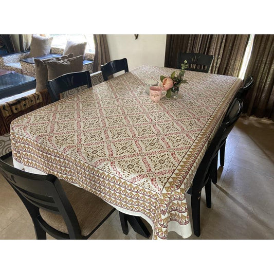 Cotton Block Print Table Cover