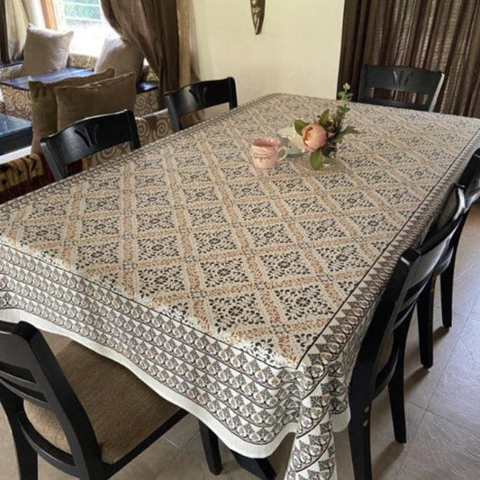 Rectangular Cotton Block Print Table Cover