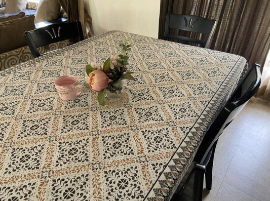 Rectangular Cotton Block Print Table Cover