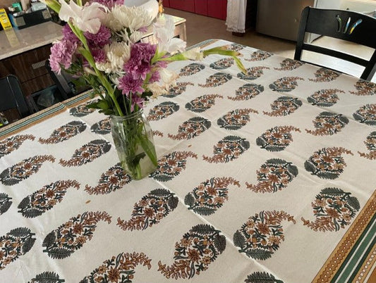 Jaipuri Hand Block Print Cotton Table Cover