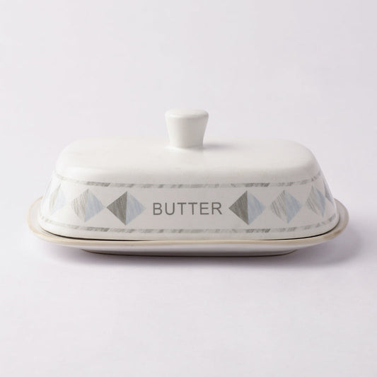 White Ceramic Butter Dish