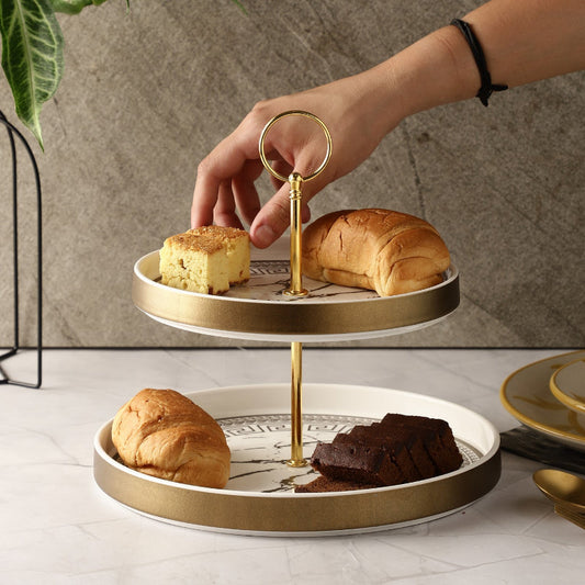 Two-Tier Ceramic Cupcake Platter