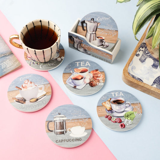 Graphic Tea Coaster |  Set of 6