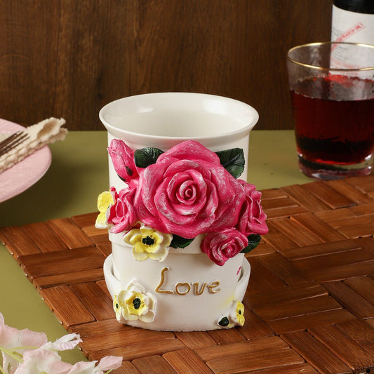 Ceramic Rose Multi Utility Holder