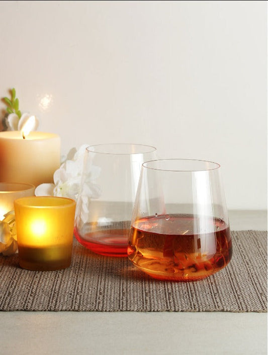 Siesta Orange Base Crystal Whiskey Glass | Set of 6