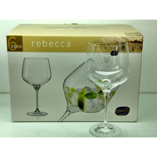 Rebecca Crystal Wine Goblet Glass | Set of 6