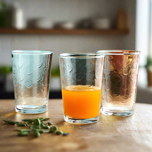 Spiral  Juice Glasses | Set of 6 | 190ml, 245ml