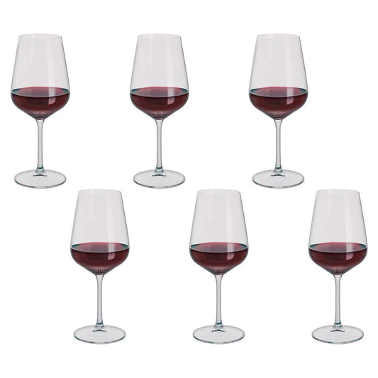 Red Elegant Wine Glasses | Set of 6