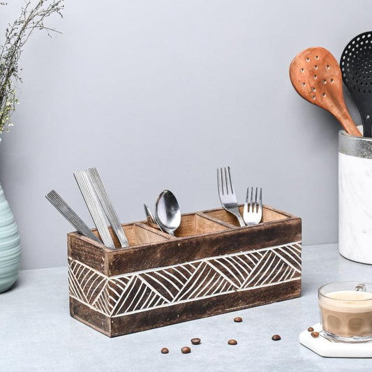 Classic Wooden Cutlery Organizer | Multiple Designs