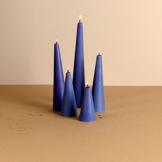 Scented Conical Candles | Same Color Set of 5