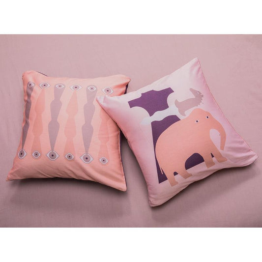 Clay Pink Basharat Cushion Covers | Set of 2