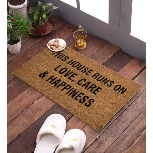 This House Runs On Love Care & Happiness | Printed  Door Mat