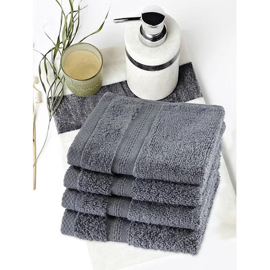 Modern Grey Face Towel | Set of 4