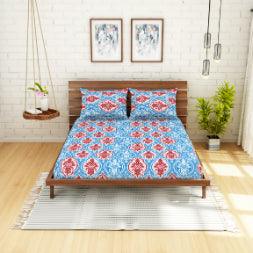 Indie Motif Printed Bedsheet| Double Bedsheet | Multiple Colors