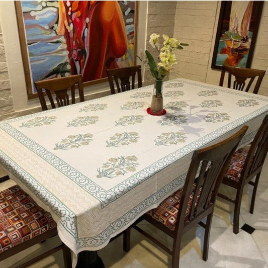 Jaipuri Handblock Floral Table Cover