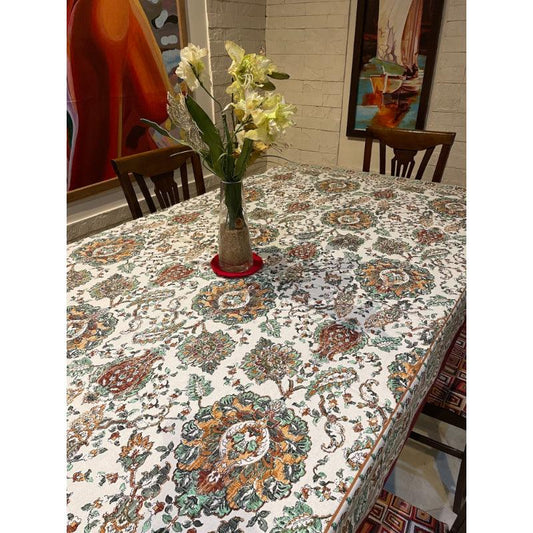 Bold Floral Printed Table Cover