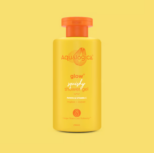 Aqualogica Glow+ Squishy Shower Gel with Vitamin C & Papaya - 250 ml