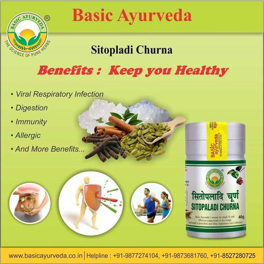 Basic Ayurveda Sitopaladi Churna - 40 gms