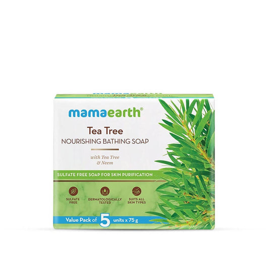 Mamaearth Tea Tree Nourishing Bathing Soap - pack of 5