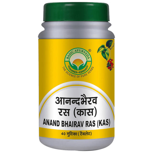 Basic Ayurveda Anand Bhairav Ras (Kas) Tablet -40 Tablets